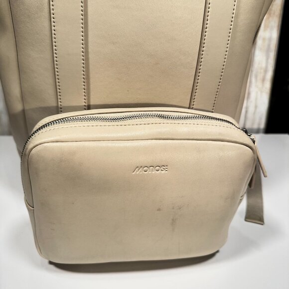 Monos Metro Vegan Backpack Ivory with Classic Kit (small front pouch) - Picture 5 of 12
